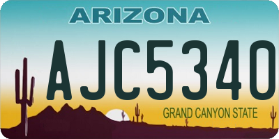 AZ license plate AJC5340