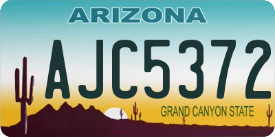 AZ license plate AJC5372