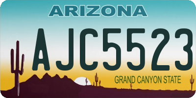 AZ license plate AJC5523