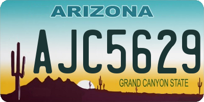 AZ license plate AJC5629