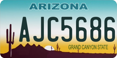 AZ license plate AJC5686