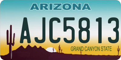 AZ license plate AJC5813