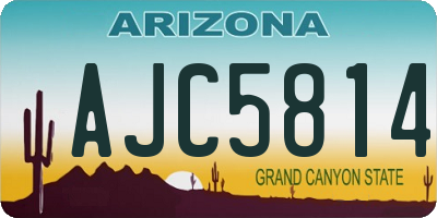 AZ license plate AJC5814