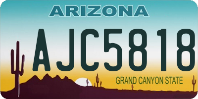 AZ license plate AJC5818