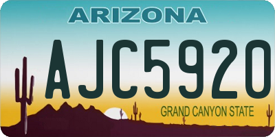 AZ license plate AJC5920