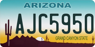 AZ license plate AJC5950
