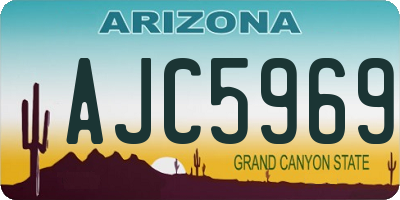 AZ license plate AJC5969