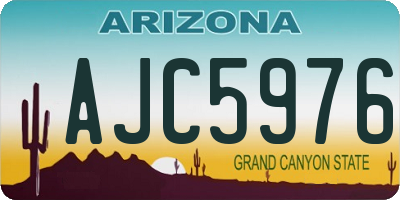 AZ license plate AJC5976