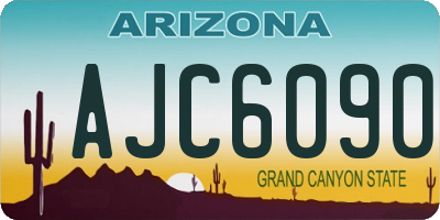 AZ license plate AJC6090
