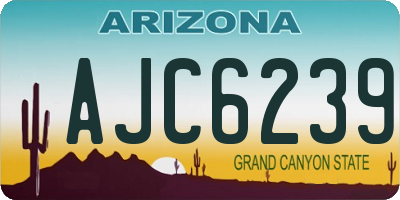 AZ license plate AJC6239