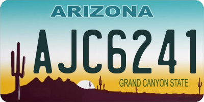 AZ license plate AJC6241