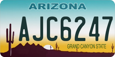 AZ license plate AJC6247