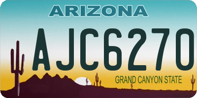 AZ license plate AJC6270