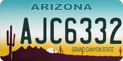 AZ license plate AJC6332