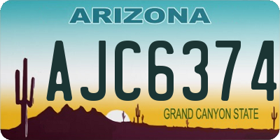 AZ license plate AJC6374