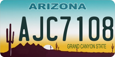 AZ license plate AJC7108