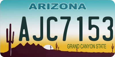 AZ license plate AJC7153