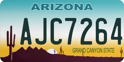 AZ license plate AJC7264