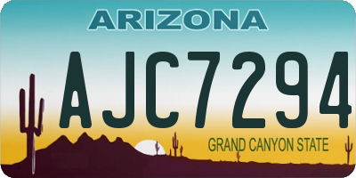 AZ license plate AJC7294