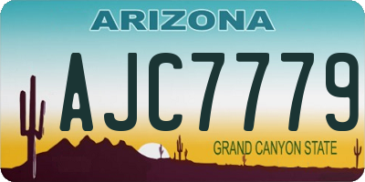 AZ license plate AJC7779
