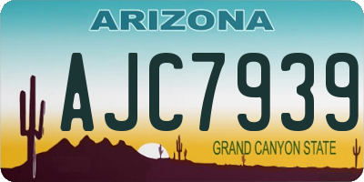 AZ license plate AJC7939