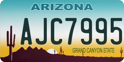 AZ license plate AJC7995