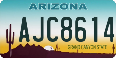 AZ license plate AJC8614