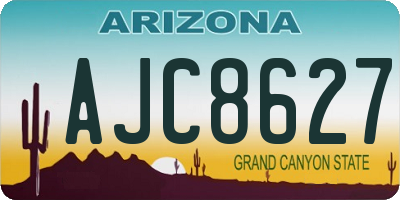 AZ license plate AJC8627