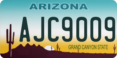 AZ license plate AJC9009