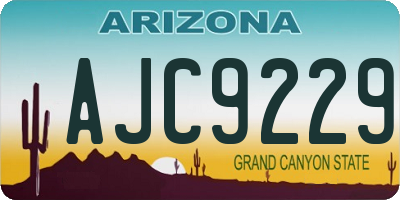 AZ license plate AJC9229