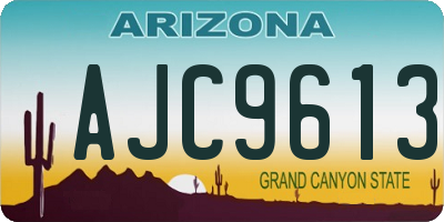 AZ license plate AJC9613