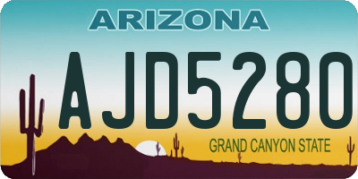 AZ license plate AJD5280
