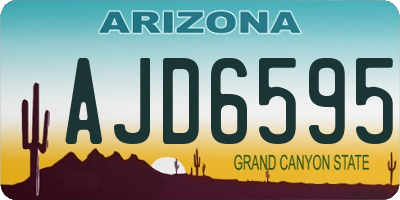 AZ license plate AJD6595