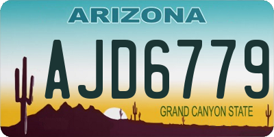 AZ license plate AJD6779