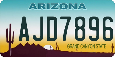 AZ license plate AJD7896