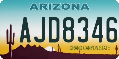 AZ license plate AJD8346