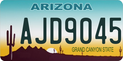 AZ license plate AJD9045