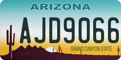 AZ license plate AJD9066