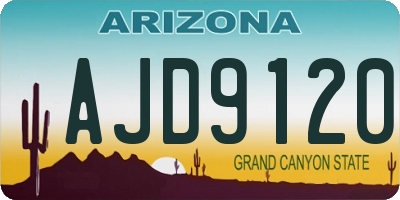 AZ license plate AJD9120