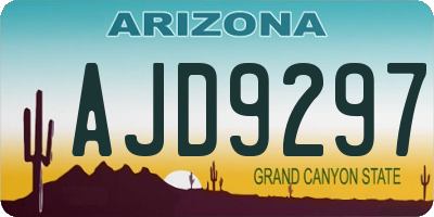 AZ license plate AJD9297