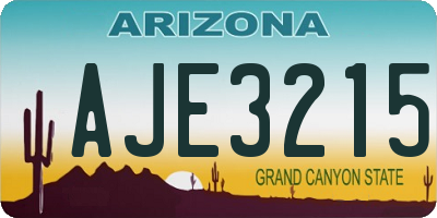 AZ license plate AJE3215