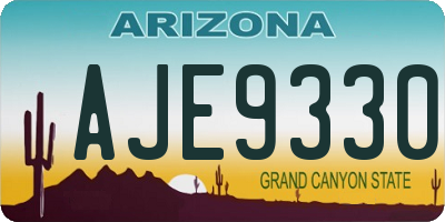 AZ license plate AJE9330
