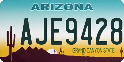 AZ license plate AJE9428