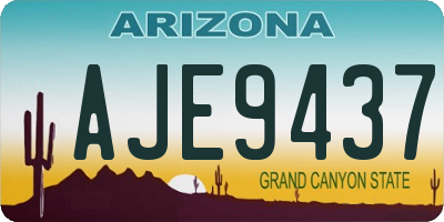 AZ license plate AJE9437