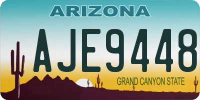 AZ license plate AJE9448