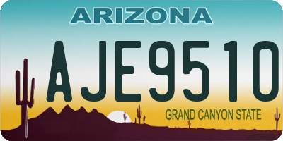AZ license plate AJE9510