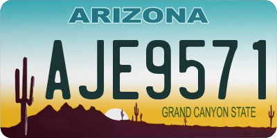 AZ license plate AJE9571