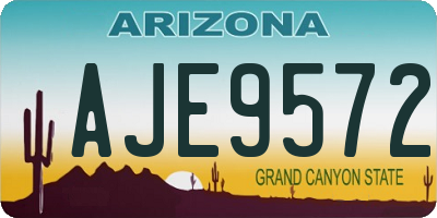 AZ license plate AJE9572