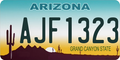 AZ license plate AJF1323