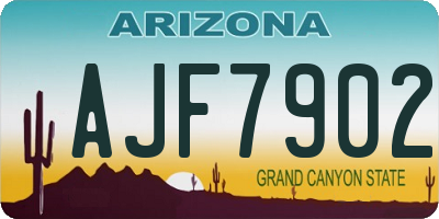 AZ license plate AJF7902
